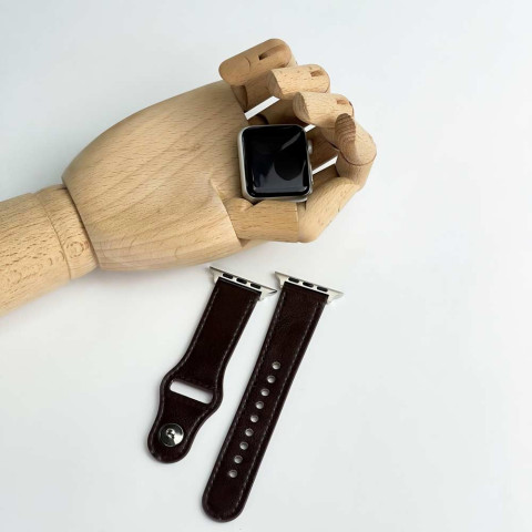Кожаный ремешок Leather Rivet Clasp для Apple Watch 38/40/41mm Burgundy